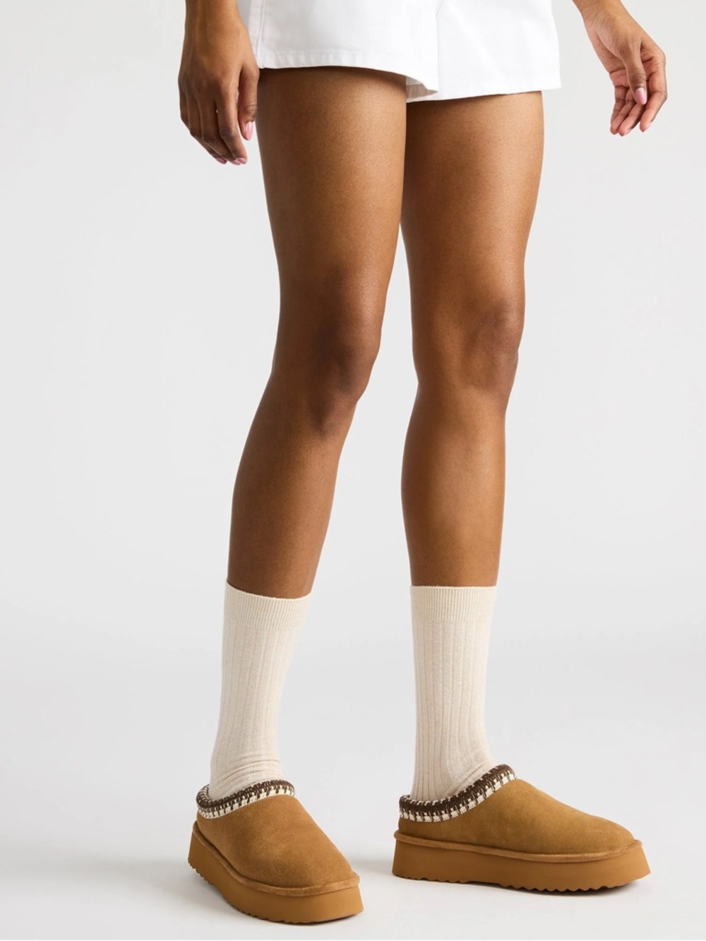 Steve Madden Selena Brown Chestnut Suede Faux Fur Lined Slip-On Mule Slippers